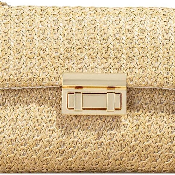 Elegantly Crafted Women's Rattan Shoulder Bag - Versatile for Beach or Weddings - Picture 1 of 6
